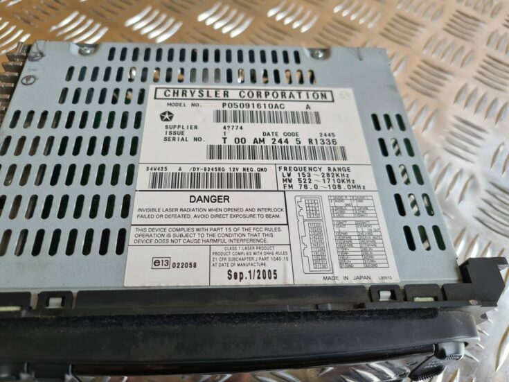 CD/DVD/Navigācijas bloks priekš CHRYSLER SEBRING 2006