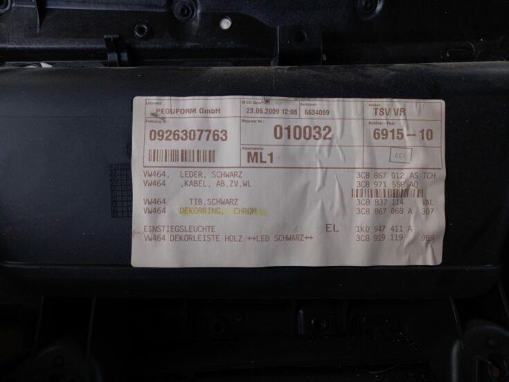 Priekšējo labo durvju apdare priekš VW PASSAT CC 2009