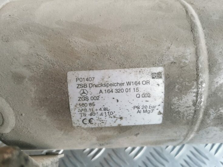 Pneimo piekares gaisa resivers priekš MERCEDES BENZ ML320 2005 BLACK