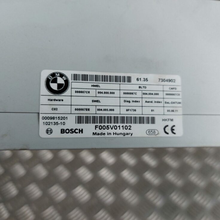 Bagažnieka vāka vadības bloks priekš BMW 520D F11 2011 TOURING
