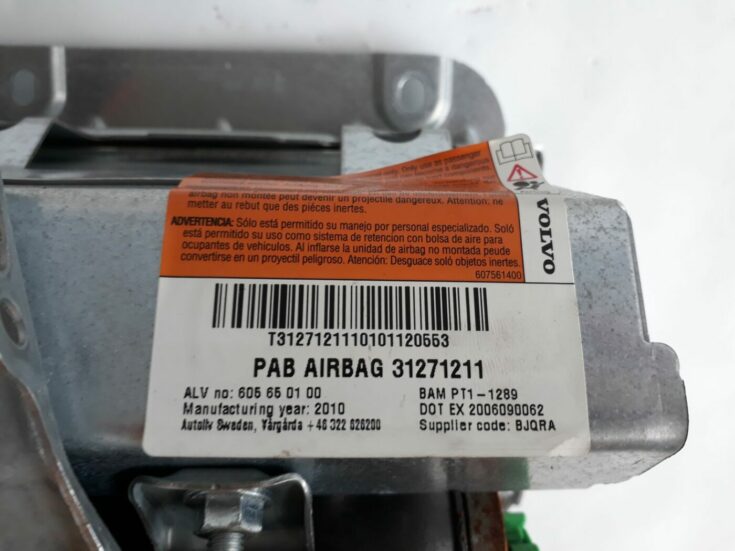 Mērinstrumentu paneļa drošības spilvens priekš VOLVO V70 2010