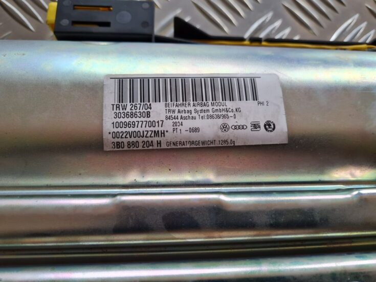 Mērinstrumentu paneļa drošības spilvens priekš VW PASSAT 2004 UNIVERSAL GREY