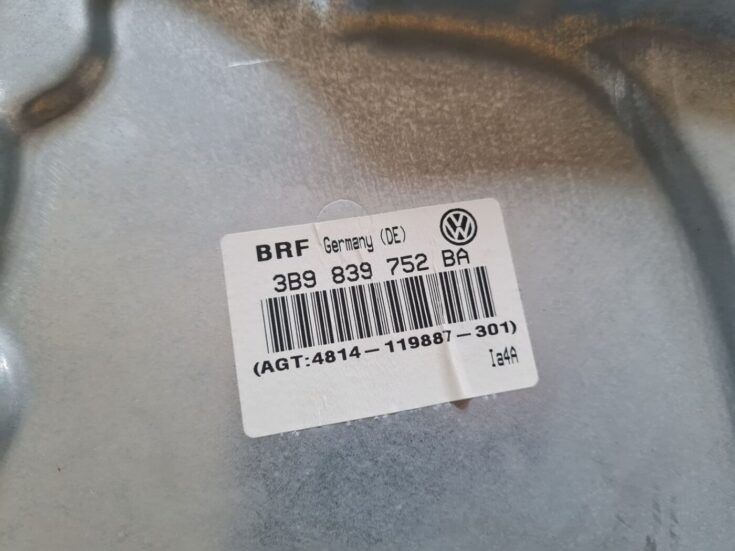 Stikla pacelšanas mehānisma panele priekš VW PASSAT 2004 UNIVERSAL GREY