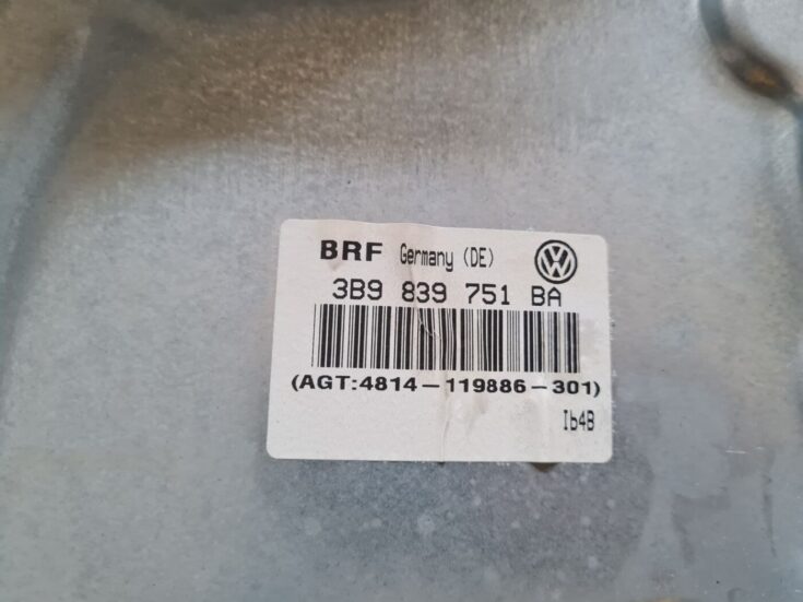 Stikla pacelšanas mehānisma panele priekš VW PASSAT 2004 UNIVERSAL GREY